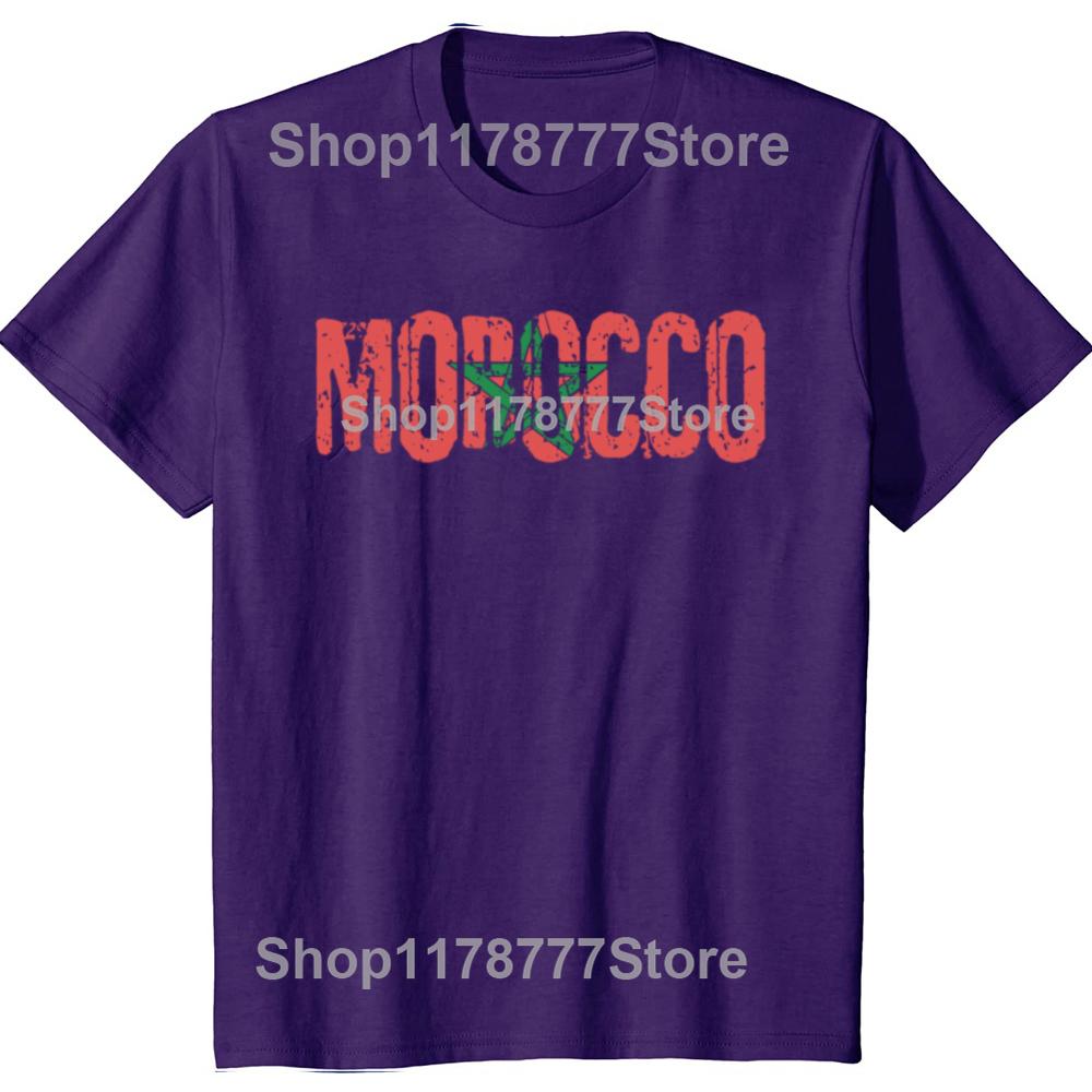 

Funny Moroccan Flag Morocco Soccer T Shirts Cotton Streetwear Short Sleeve Birthday Gifts Mens Fashion Casual Loose T Shirt 4XL