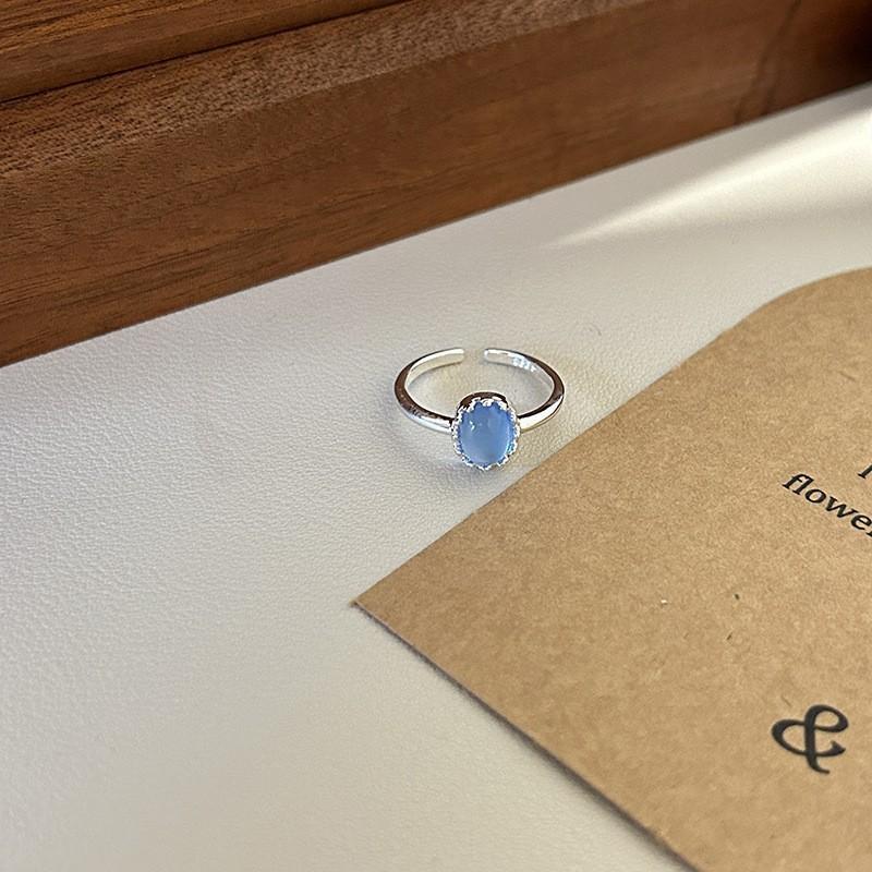 S925 Stylish Silver Ring With Colorful Gemstone Accents And Eyecatching Shape Geometric