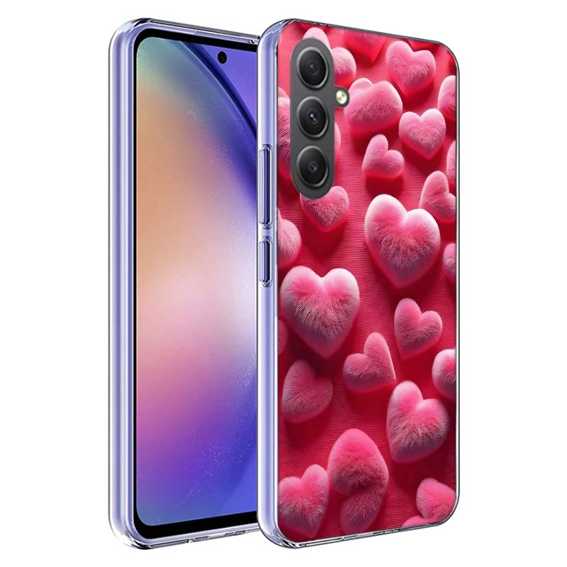 Furry Heart Phone Case for Samsung A17 A37 A57 A07 A16 A26 A36 A56 A06 A02S A12 A22 A32 A52S A04S A14 A24 A34 A54 A03 A13 A33 A5