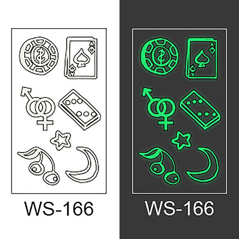 New luminous tattoo stickers small fresh fashion personality luminous stickers temporary tattoo stickers