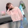 Girls Spring Autumn Long Sleeve Sweatshirt Cute Peter Pan Collar Polo Top Fashionable Kids Casual Shirt