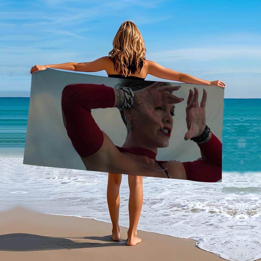 Rosa Handtuch Vertrauensfall Strand Bad Schnelltrocknend Leicht Tragbar Sauna Camping Sänger Klassisch Schwimmbecken Reise