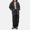 Stussy FW21 Woodsy Blanket Stitch Fleece Solid Color Lapel Plush Jacket Casual Hook Edge American Vintage Jacket Unisex jackets Black 218128