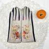 Fashion 3D Oil Painting Gloves Women'S Suede Fleece Thickened Touch Screen Thermal Gloves