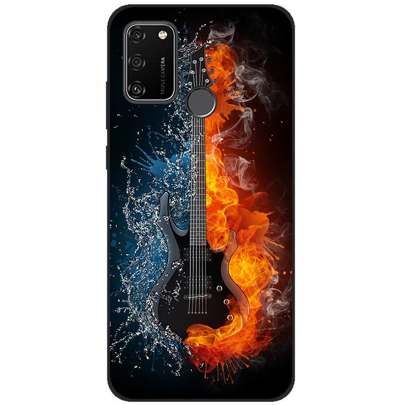 For HONOR 9A Case 6.3" Soft Silicon Tpu Phone covers On Huawei Honor 9A 9 A MOA-LX9N Back Bag Funda Shell black tpu case