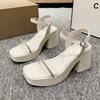 Fashion Fashion Design Sandals Women Thick Heel Casual Ladies Open Toe Shoes Sexy Party Sandal Ankle Strap 2025 Summer Mujer