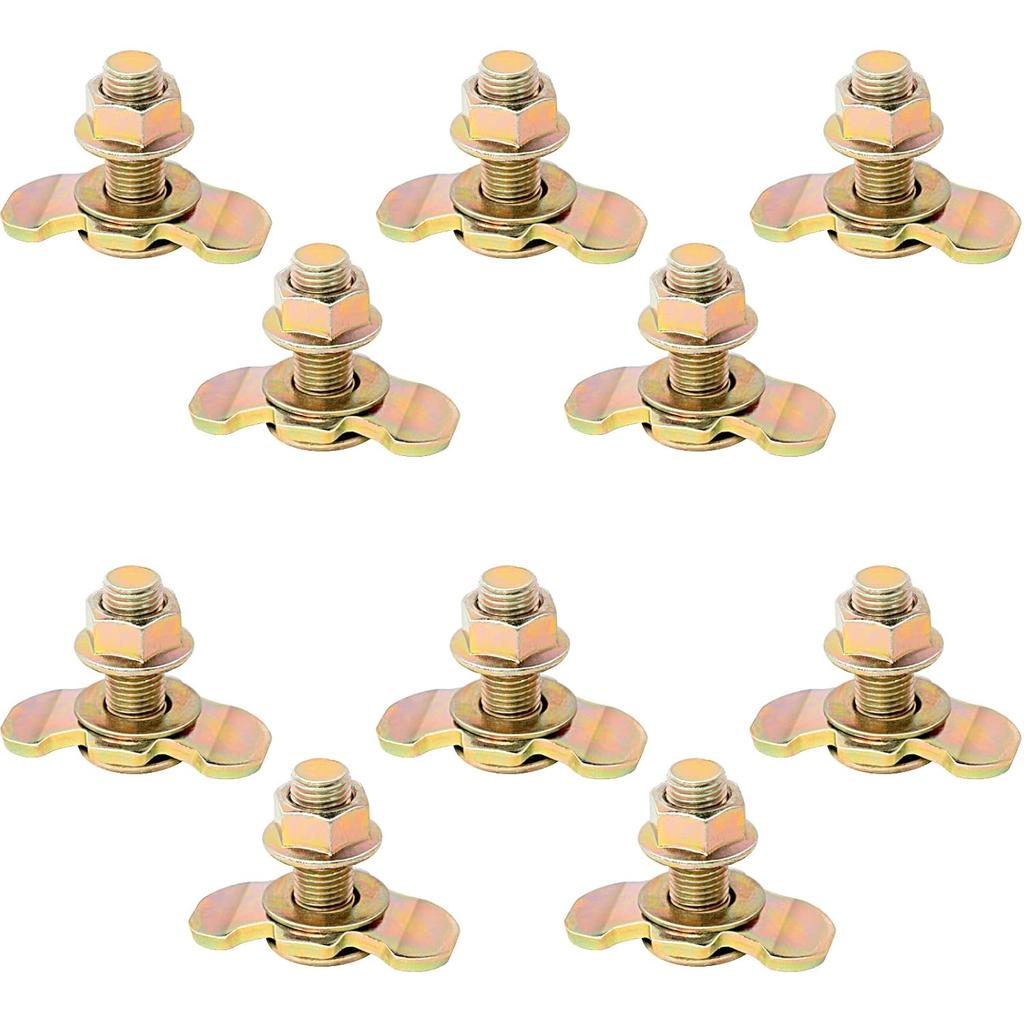 L Track Threaded Stud Fittings L-Track Threaded Double Stud Lug Fitting Tie Down, Used With L Track Rails For Truck Bed Or Trailer Cargo Control,