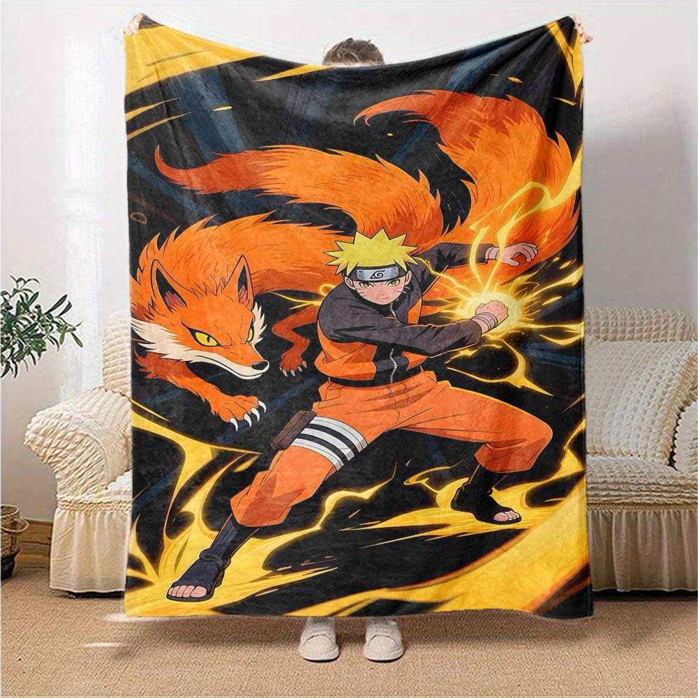 1pc NARUTO (5) Blanket, Gift, for Men and Women, Soft Blanket, Good for Sofa Bed Couch Travel, Lightweight Flannel Blanket
