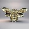Fashionable Bees Shaped Enamel Pin Alloy Scarf Clip With Rhinestones Accessory for Formal Event and Daily Wear