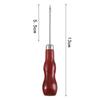 DIY Sewing Tool Double Gourd Red Wood Handle Awl Sharp Tip Punch Hole Maker For Fabric/Leather Crafts