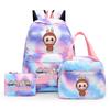 3Pcs/set  Printed Backpack with Lunch Bag Pencil Case Boy Girl Knapsack Teenage Student Large Capacity Colorful Bookbag