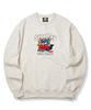 TRIPSHION Sunday Running Bears Graphic Crew Neck - Ivory