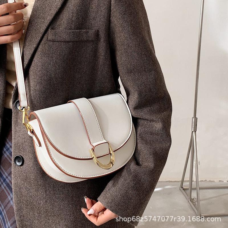 Niche Bag Women's Bag 2025 New Autumn and Winter Fashion Texture Hand-to-hand Saddle Bag One-shoulder Crossbody Bag Armpit Bag