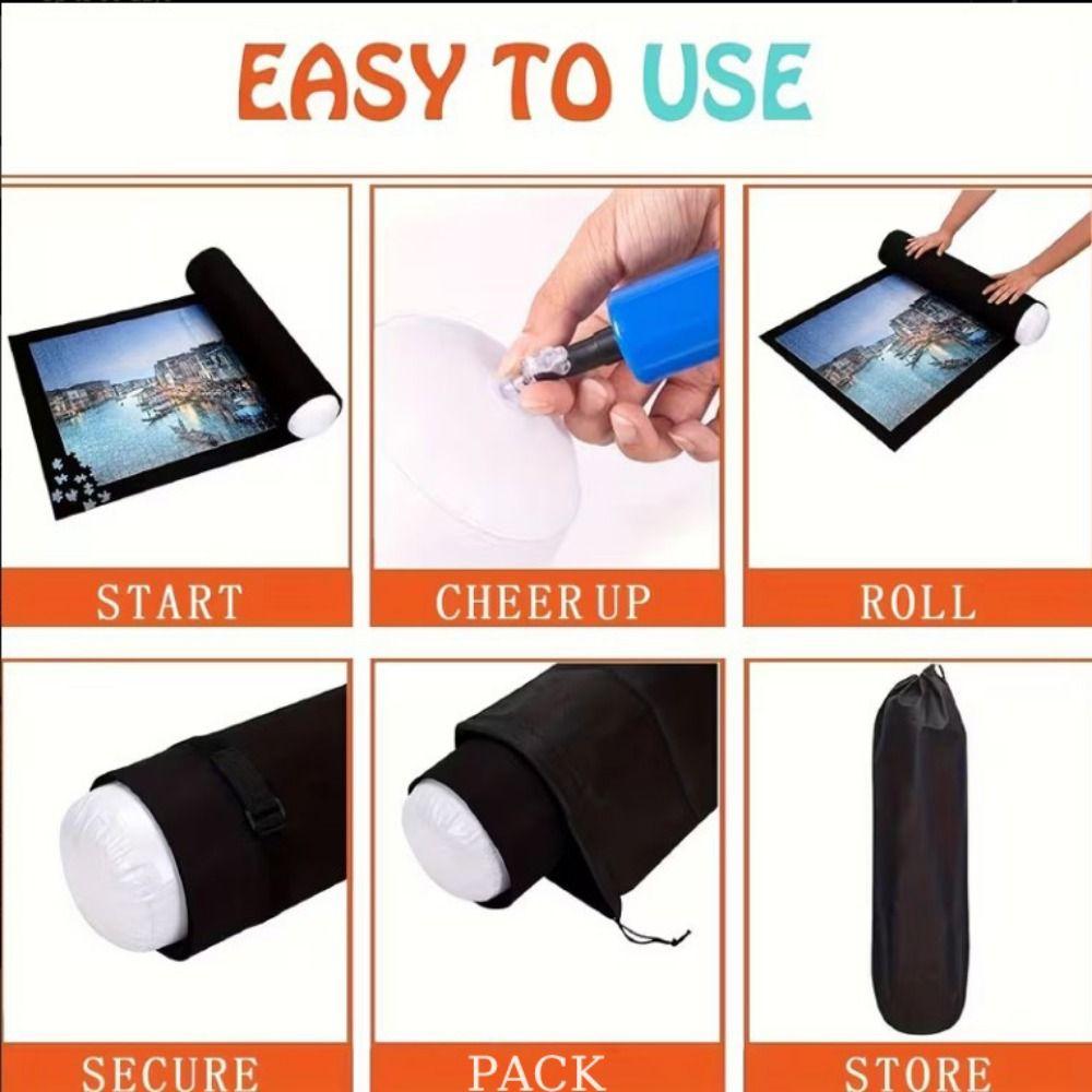 Roll Up Jigsaw Puzzle Storage Mat Set Puzzles Keeper  Parent-child Early Education