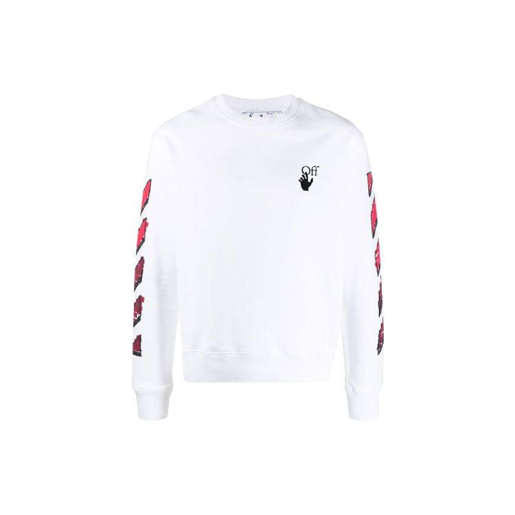 

Off-White Marker Arrows Толстовка с круглым вырезом Белая мужская верхняя одежда OMBA025R21FLE0040125 S