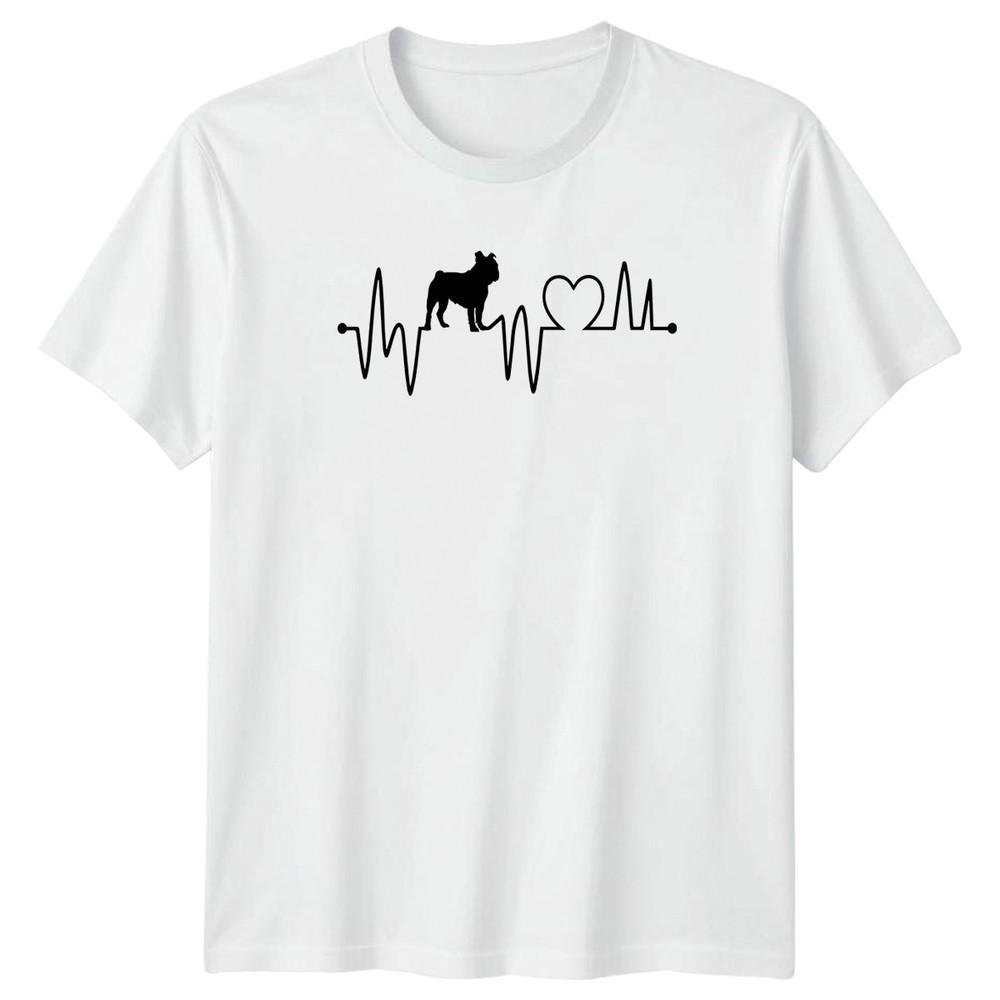 My Heart Beats For My TShirt Bulldog ECG Pet Lover Birthday S