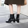 Women's High-heeled Short Boots Autumn and Winter Comfortable Versatile Thick-heeled Large-size Casual Short Boots