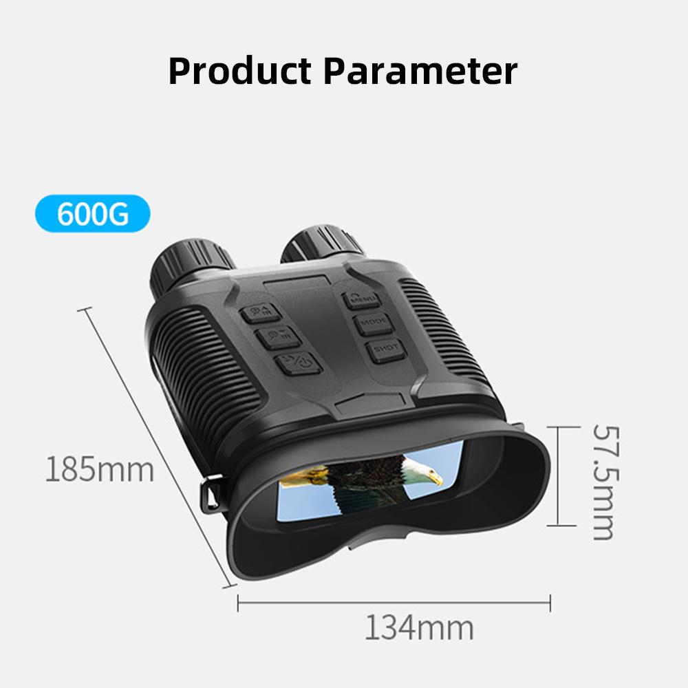 Full-Color Night Vision Binoculars Digital Infrared Telescope with 10X Optical Zoom Large Screen