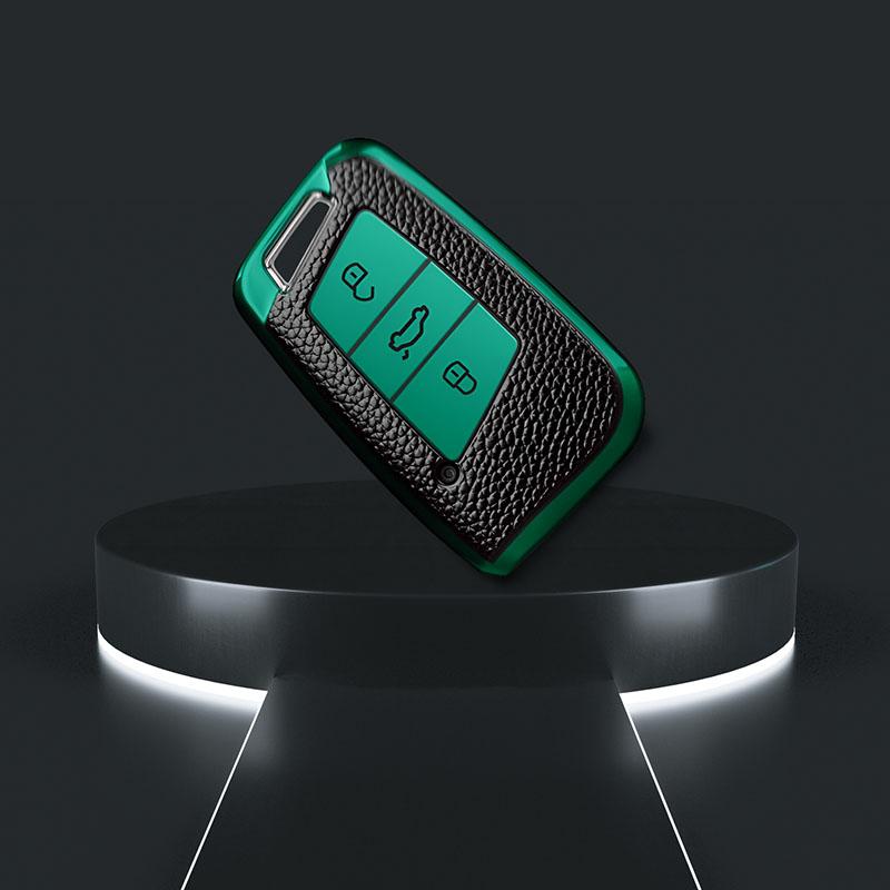 TPU Leder Auto Smart Schlüssel Etui Hülle Tasche Fob Schale Für VW Volkswagen Passat B8 Magotan Golf Für Skoda Kodiaq Superb A7 Schlüsselanhänger Schutz