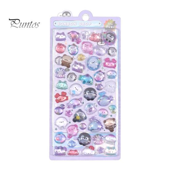 

3D наклейки Мультяшные крошечные животные Наклейка Мини Толстые объемные декоративные наклейки для DIY Чехлы для телефонов Планировщики Блокноты Украшения для альбомов фиолетовый