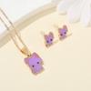 Unique Cats Ear Jewelry Pendant Necklace Cartoon Cats Ear Studs Alloy Texture Perfect for Fashion Style Individuals