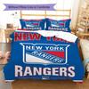 Set Biancheria da Letto con Fantasia New York Rangers Copripiumino Federa Decorazione per la Casa Regalo (1 * copripiumino + 2 * federa, senza nucleo)