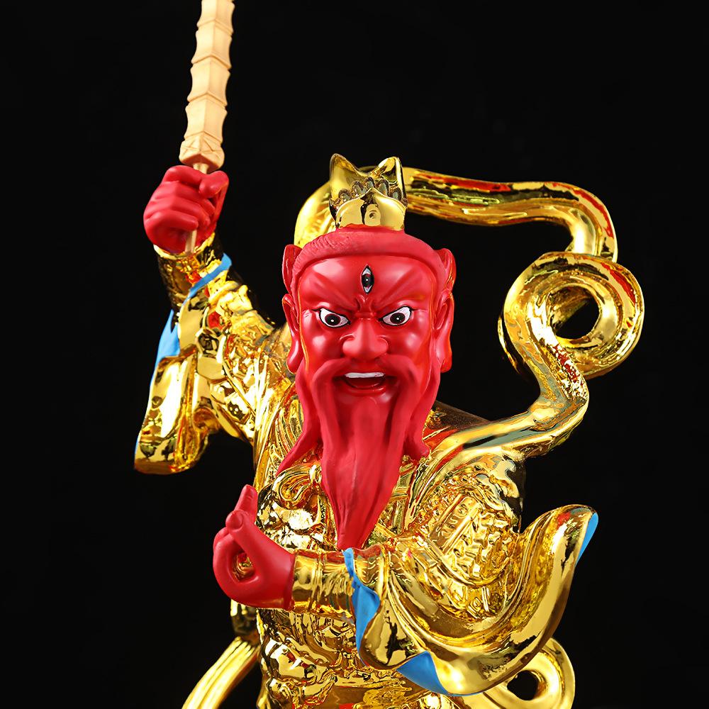 Resin Household Offering God Statue Protecting Fire King Tianjun God Statue Ornament