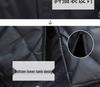 Military-Style Extra Long Reflective Winter Overcoat - Cold-Proof Security Guard Uniform with Cotton Insulation