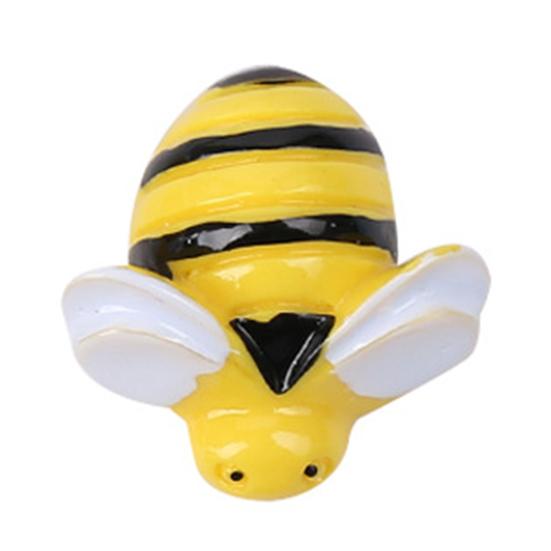 10Pcs Bee Shape Animals Mini Resin Decor Bright Color DIY Cartoon Exquisite Animals Miniature Crafts Accessories