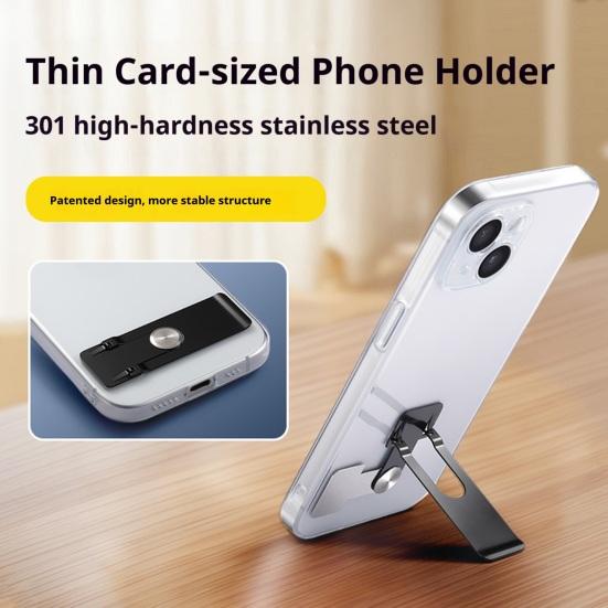 Mobile Phone Holder 360-degree Rotatable Metal Arm Adhesive Bracket Foldable Tablet Mount for Hands-Free Viewing