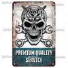 Vintage Auto Garage Metal Sign Vintage Plaque Rules Tin Sign Plate Wall Decor For Bar Club Man Cave Cartoon Art Painting  Poster