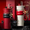 710ML Ceramic Coated Coffee Cup with Lifting Rope SUS316 Stainless Steel Insulated High-Capacity Insulation Insulated Cup