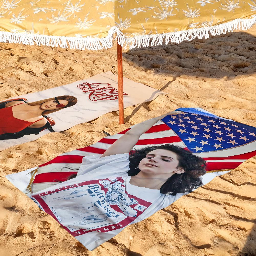 Sänger L-Lana Del R-Rey Handtuch Trocknen Badetuch Anwendbar Für Leichtes Schwimmen Camping Yoga Strand Aus