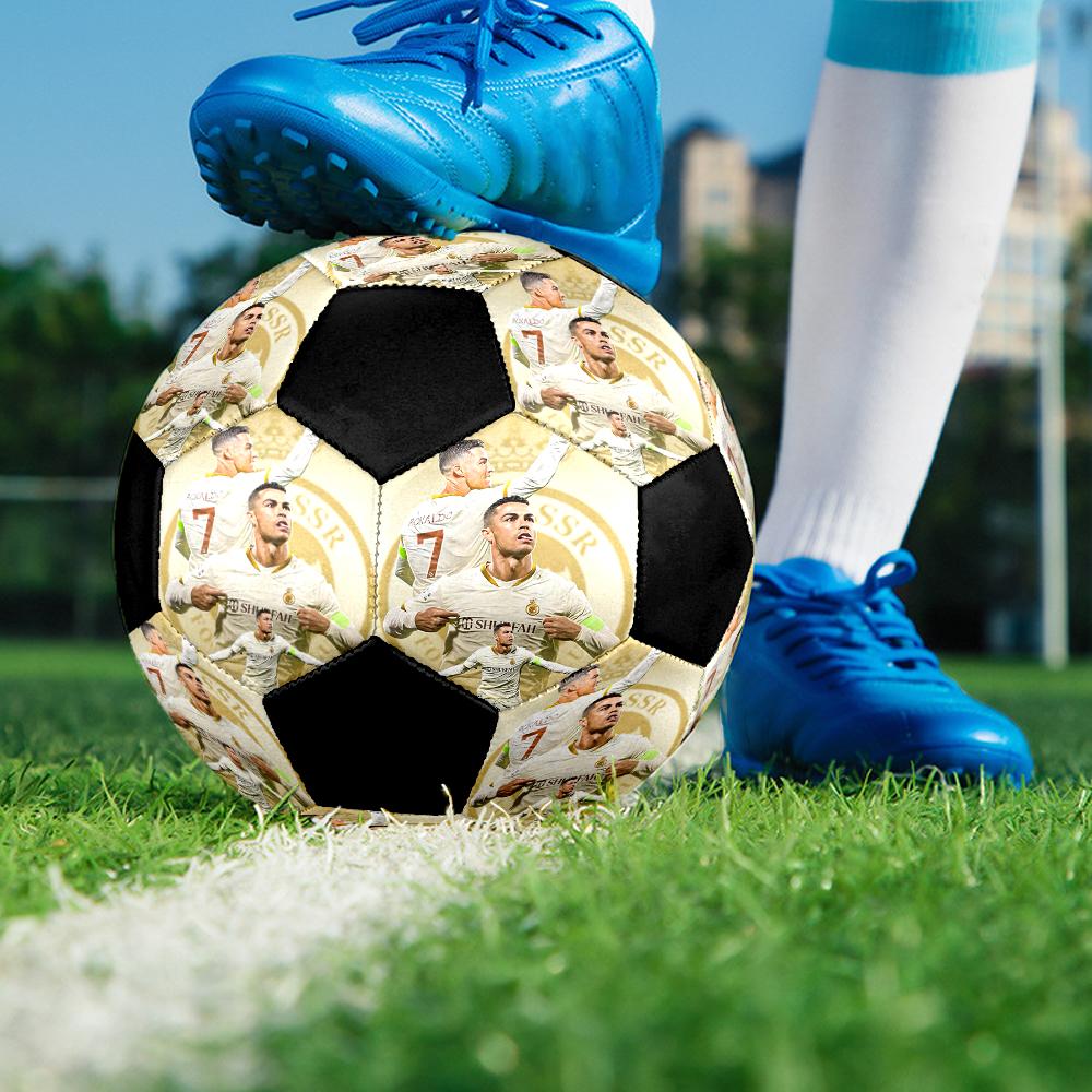 C Ronaldo Hallenfußball Bunt Maschinengenäht PVC Größe 5 Teamtraining Wettkampfbereit Langlebig Hoher Rückprall Coole Sportgeschenk