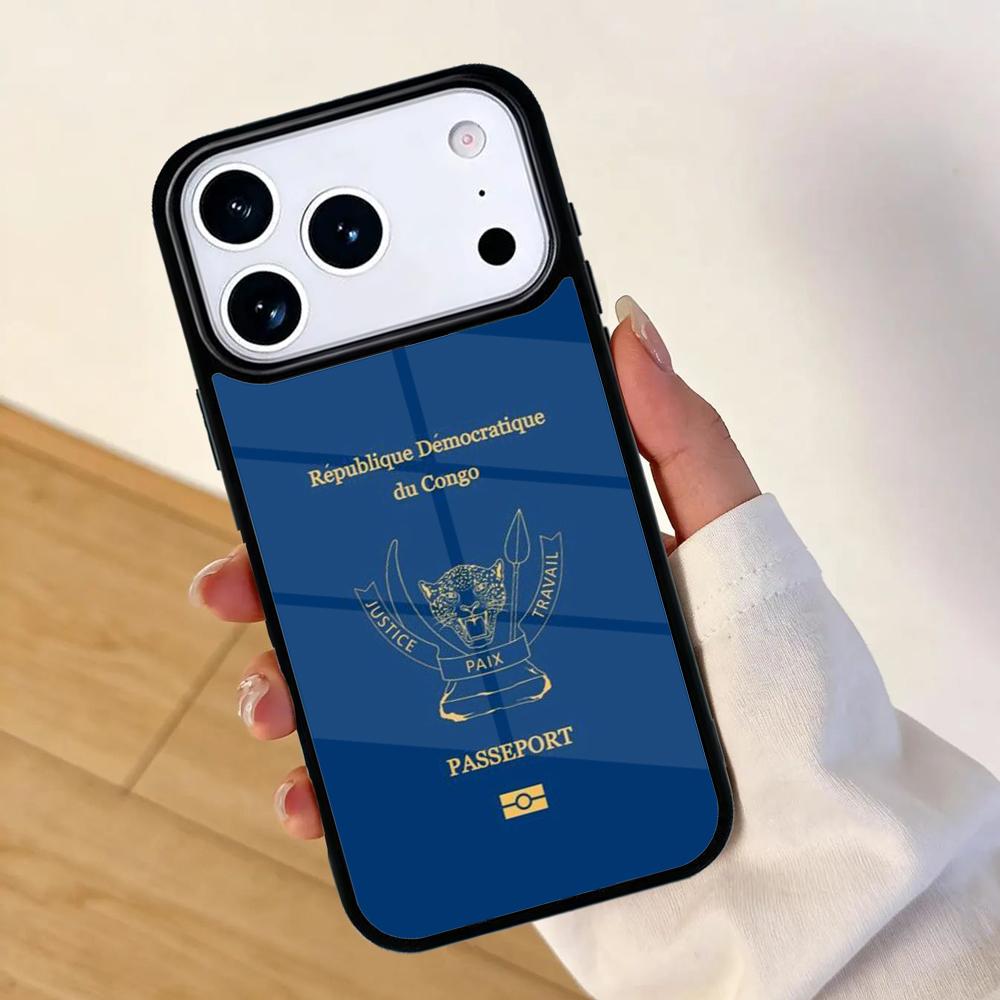 Congo Democratic Republic Flag Mobile Phone Case for IPhone 17 AIR 16pro Max 15 14 13 12 11 Bumper Cover
