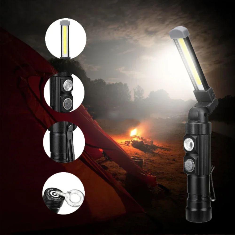 Portable Folding USB Charging COB Emergency Lamp USB Charging 360° Magnetic Point Magnetic Tail Light Magnetic Tail