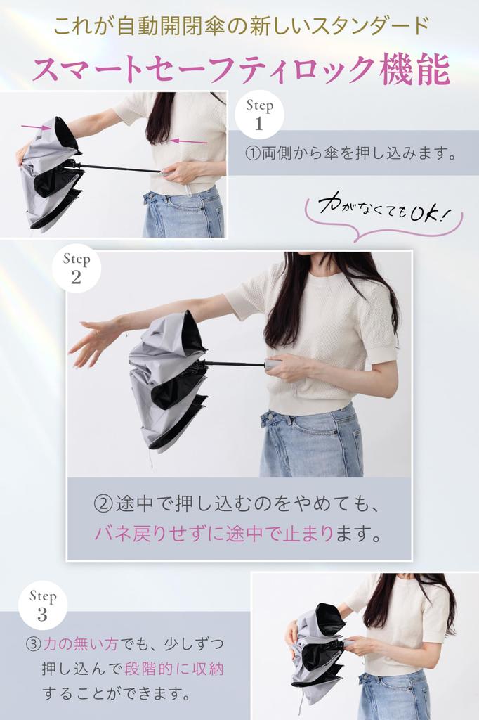 Folding Perfect for Sun and UV Complete Lightweight Smart Safety Heat Automatic Perfect Gift with Smart Parasol, Rain, 100% Protection, Blackout,