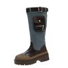 Mid Calf Denim Boots Women  Autumn Retro Chunky Platform Long Boots Woman Slip On Thick Heels Cargo Boots Pocket Decor