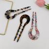 13cm Fashion U-Shaped Hairpin Hair Fork Trendy Acetic Acid Material Hair Clip Headwear Accessories for Women Girls Retro Jewelry