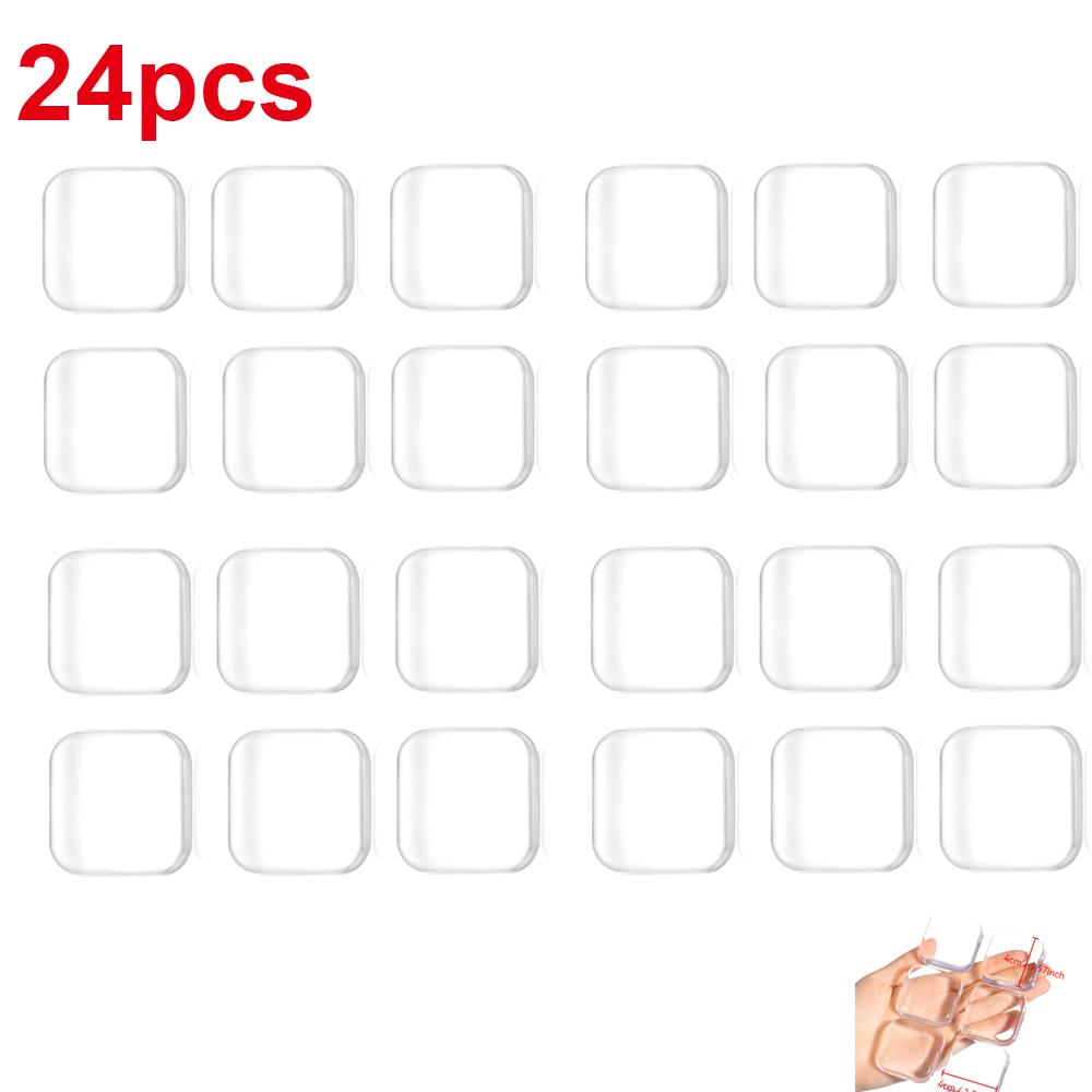 Xiaomi 6-24Pcs Door Wall Protector Pads Washable Self Adhesive Transparent Door Stopper Reusable Soft Round Shock Absorbent Gel