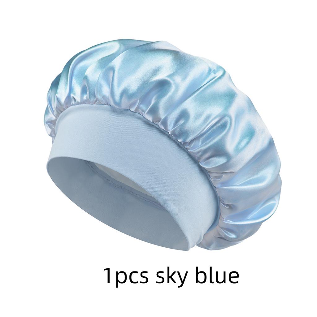 1/3/5/10pcs mix Satin Bonnet Silk Hair Bonnet for Sleeping Sleep Bonnets for Women Large Wide Soft Band Sleep Cap for Curly Hair