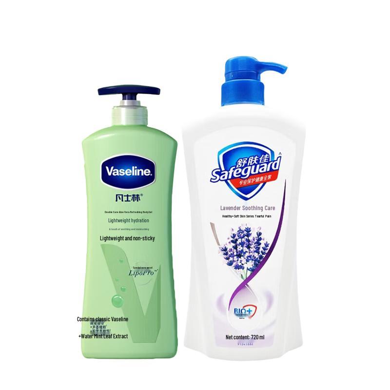 

Vaseline Aloe Fresh Body Lotion & Lavender Shower Gel Set