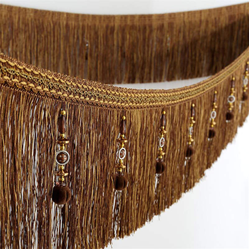 2/4/6 Meter European Style Tassel Beaded Curtain Fringe Sewing Trim DIY Sofa Curtain Trim Tassel Edge Decor Accessories 16-20cm