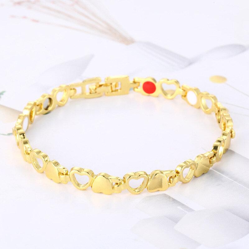 Women Improves Blood Circulation Bracelets Couple Heart Magnetic Energy Bracelet Healthy Care Bangle Fashion Jewelry Accessories