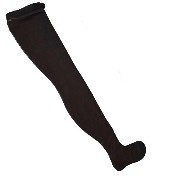 Unisex Black Rubber Latex Thigh High Long Socks  Fetish Stockings