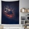 Cartoon Santa Claus Pattern Tapestry Home Bedroom Living Room Wall Decoration Christmas Theme Tapestry