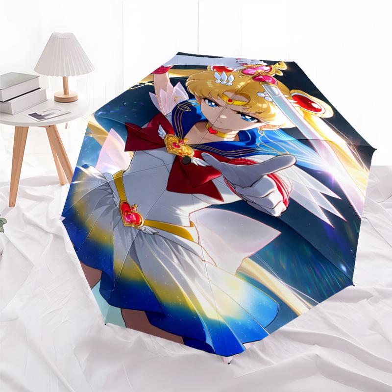 1pc Sailor Moon Umbrella, Sun Protection, And UV Shielding. It Has Eight Sturdy Ribs for Outdoor Use And Perfect As a Holiday Gift