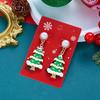 Crystal Christmas Tree Earrings Colorful Crystal Xmas Studs Rhinestone Drop Ear  Fashion Women