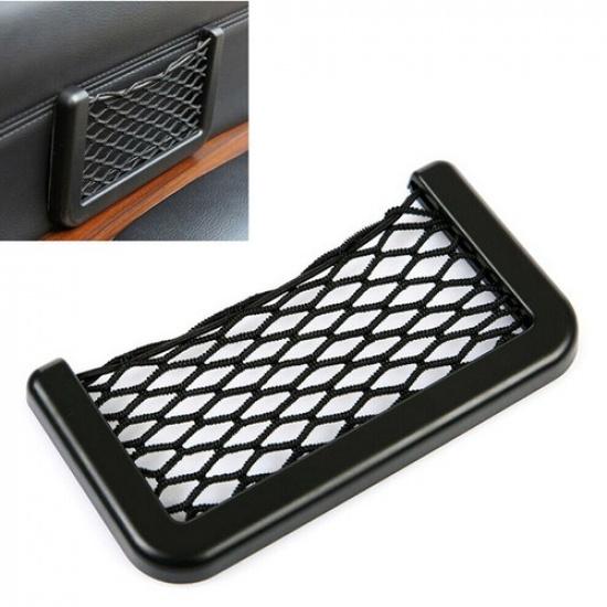 ABS Car Net Bag Elastic Side Door Storage Pocket Auto Phone Holder Bags 15*8 Cm
