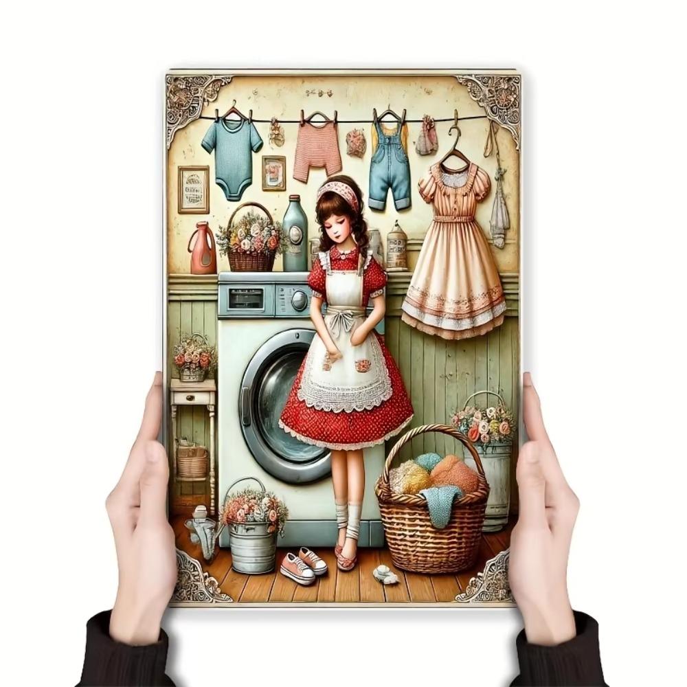 Metal Laundry Room Sign Vintage 8x12 Inch Kitchen Bar Man Cave Decor